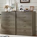 LEYAOYAO Fluted 5 Drawers Dresser Set of