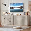 LEYAOYAO Fluted 6 Drawers Dresser for Bedroom