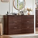 LEYAOYAO Fluted 6 Drawers Dresser for Bedroom
