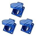LEYDEN® 2P+E, 16A, 220VAC, Industrial Plug Socket with Plug IP44 Waterproof Suko Plug Socket Male Female Connector (2 PIN Suko Panel Socket, 3)