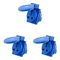 LEYDEN® 2P+E, 16A, 220VAC, Industrial Plug Socket With Plug IP44 Waterproof Suko Plug socket Male Female Connector (2 PIN UNI PANEL SOCKET, 3)