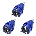 LEYDEN® 2P+E, 16A, 220VAC, Industrial Plug Socket with Plug IP44 Waterproof Suko Plug Socket Male Female Connector (2 PIN Suko Plug, 3)