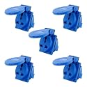 LEYDEN® 2P+E, 16A, 220VAC, Industrial Plug Socket with Plug IP44 Waterproof Suko Plug Socket Male Female Connector (2 PIN UNI Panel Socket, 5)