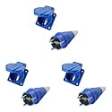 LEYDEN® 2P+E, 16A, 220VAC, Industrial Plug Socket with Plug IP44 Waterproof Suko Plug Socket Male Female Connector (2 PIN Straight &amp; Plug, 3)
