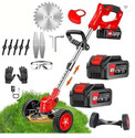 LeyLuko Cordless Electric Grass Trimmer & Brush Cutter Lawn Mower Battery Push Lawn Mower