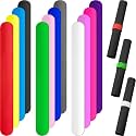 Leyndo 12 Pcs Wrapping Paper Roll Holder Bands Silicone Snap,Multi Colors