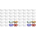Leyndo 24 Pcs Paper Mache Mask Blank Half Masquerade,Classic Style (Pack of 2)