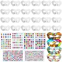 Leyndo Paper Mache DIY Masquerade Masks with Gem Sticker