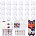 Leyndo Paper Mache DIY Masquerade Masks with Gem Sticker