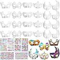 Leyndo Paper Mache DIY Masquerade Masks with Gem Sticker