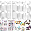 Leyndo Paper Mache DIY Masquerade Masks with Gem Sticker