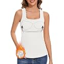 LEYSHE Built in Bra Thermal Tank Tops for Women Fleeve Lined Underwear