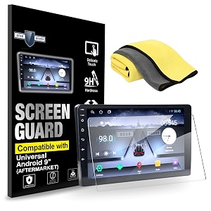 lf screen guard for android 9-inch aftermarket infotainmet system protection film with microfiber cloth