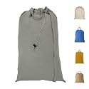 LFH Home Cotton Rich Canvas Extra Large Laundry Bag with Handle,Heavy Duty Drawstring Closure Washable Laundry Bags, School Travel, Home,Hotel,College Dorm,Organizer Sack,Toys 28x36-Grey Thanks Giving