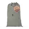 LFH Home Cotton Rich Canvas Extra Large Laundry Bag with Handle,Heavy Duty Drawstring Closure Washable Laundry Bags,School Travel,Home,Hotel, College Dorm, Organizer Sack,Toys 28x40-Grey Thanks Giving