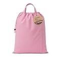 LFH Home Large Premium 1pack Cotton Rich Canvas Laundry Bag with Drawstring and Handles Heavy Duty, Multi-Use, Washable for Home, Travel, College or Storage 28x36-Pink