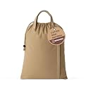 LFH Home Large Premium 1pack Cotton Rich Canvas Laundry Bag with Drawstring and Handles Heavy Duty, Multi-Use, Washable for Home, Travel, College or Storage 18x26 -Beige
