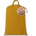 LFH Home Large Premium Cotton Rich Canvas Laundry Bag with Drawstring and Handles Heavy Duty, Multi-Use, and Washable for Home, Travel, College or Storage 20x30 (Pack of 4)-Yellow
