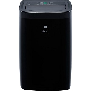 lg 10000 btu smart portable air conditioner with heat for bedroom living room apartment 115v cools 450 sq ft with remote 2 speeds app amp voice control white black
