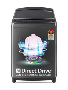 lg 10 kg 5 star ai direct drive technology steam 6 motion direct drive jet spray wi-fi enabled turbowash fully automatic top load washing machine with in-built heater black grey