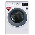 LG 6.5 kg Inverter Fully-Automatic Front Loading Washing Machine (FHT1065SNW, Blue and White, Inbuilt Heater)