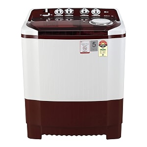 lg 75 kg 5 star semi-automatic top loading washing machine p7515sraz burgundy roller jet pulsator large