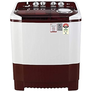 lg 8 kg 5 star semi-automatic top loading washing machine appliance p8035srmz burgundy collar scrubber