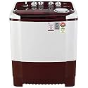 LG 8 Kg 5 Star Semi-Automatic Top Loading Washing Machine Appliance (P8035SRMZ, Burgundy, Collar Scrubber)
