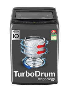 lg 8 kg 5 star smart inverter technology turbodrum smart diagnosis with soft closing door fully automatic top load black t80vbmb4z