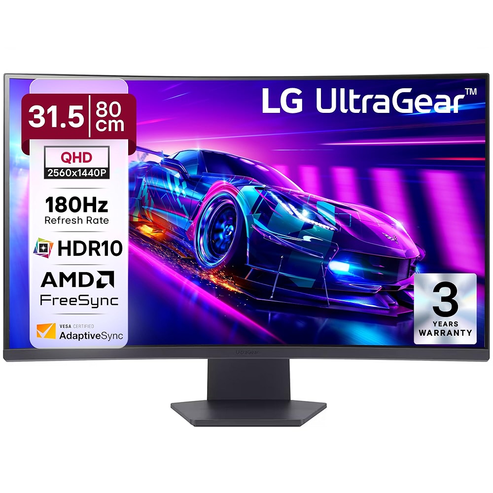 LG 32GS60QC 80cm (32 Inch) Ultragear Curved (1000R) QHD (2560x1440