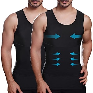 Lgtfy Mens Slimming Body Shaper Vest Chest