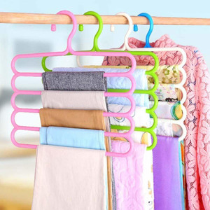 lhmed 5 layer clothes hanger wardrobe storage organizer rack set of 433lx1bx32h cm plastic dress pack of 4 hangers for  dress