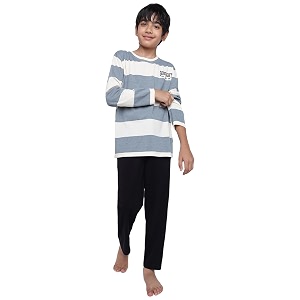 lil tomatoes boys 100 cotton light winter night suit  full sleeve t-shirt amp pyjama set  soft amp breathable sleepwear  716 years