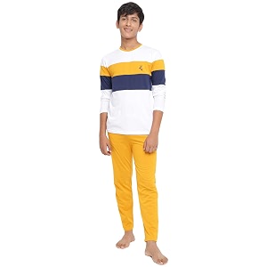 lil tomatoes boys 100 cotton light winter night suit  full sleeve t-shirt amp pyjama set  soft amp breathable sleepwear  716 years