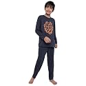 Li’l Tomatoes Boys 100% Cotton Light Winter Night Suit | Full Sleeve T-Shirt & Pyjama Set | Soft & Breathable Sleepwear | 7–16 Years