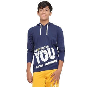 Lil Tomatoes Boys Regular Fit Printed Hooded