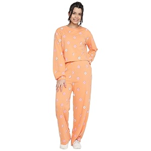 li39l tomatoes girls cotton light winter night suit set  full sleeve top amp pyjama  soft amp comfortable sleepwear  printed nightsuit for 916 years