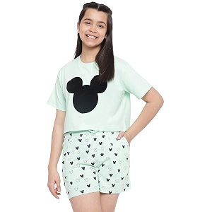 li39l tomatoes girls cotton night suit set  half sleeve t-shirt amp shorts  soft summer sleepwear co-ord set  casual printed outfit  716 years