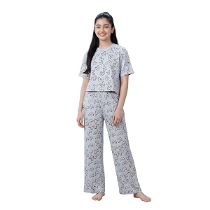 Lil Tomatoes Girls Cotton Night Suit Set