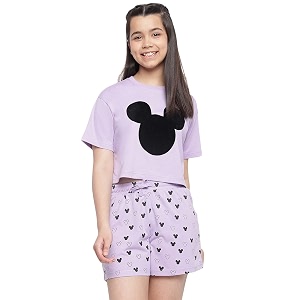 li39l tomatoes girls cotton night suit set  half sleeve t-shirt amp shorts  soft summer sleepwear co-ord set  casual printed outfit  716 years
