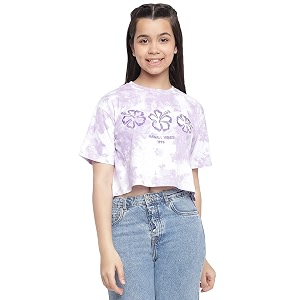 Lil Tomatoes Girls Cotton Relaxed Fit T-Shirt