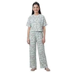Lil Tomatoes Girls Cotton Night Suit Set