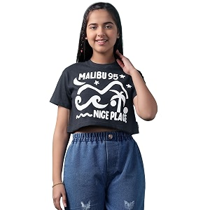 Lil Tomatoes Girls Cotton Relaxed Fit T-Shirt
