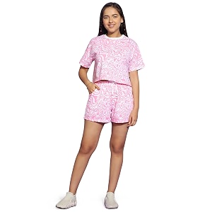 li39l tomatoes girls cotton night suit set  half sleeve t-shirt amp shorts  soft amp breathable summer sleepwear  printed nightsuit for 716 years