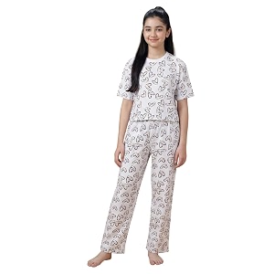 Lil Tomatoes Girls Cotton Night Suit Set