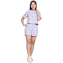 Li'l Tomatoes Girls Cotton Night Suit Set | Summer Half Sleeve T-Shirt &amp; Shorts | Soft &amp; Breathable Sleepwear | Printed Nightsuit for 7–16 Years
