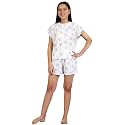 Li'l Tomatoes Girls Cotton Night Suit Set | Half Sleeve T-Shirt &amp; Shorts | Soft &amp; Breathable Summer Sleepwear | Printed Nightsuit for 7–16 Years