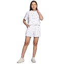 Li'l Tomatoes Girls Cotton Night Suit Set | Summer Half Sleeve T-Shirt &amp; Shorts | Soft &amp; Breathable Sleepwear | Printed Nightsuit for 7–16 Years