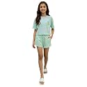 Li'l Tomatoes Girls Cotton Night Suit Set | Half Sleeve T-Shirt &amp; Shorts | Soft &amp; Breathable Summer Sleepwear | Printed Nightsuit for 7–16 Years