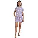 Li'l Tomatoes Girls Cotton Night Suit Set | Summer Half Sleeve T-Shirt &amp; Shorts | Soft &amp; Breathable Sleepwear | Printed Nightsuit for 7–16 Years